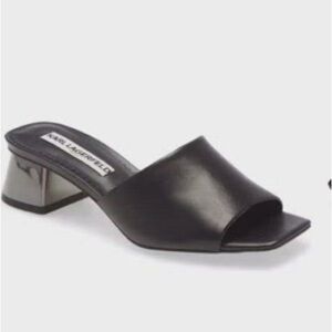 Macaria Slide Sandal - KARL LAGERFELD PARIS Size 7.5 Kitten Heel Mule Black